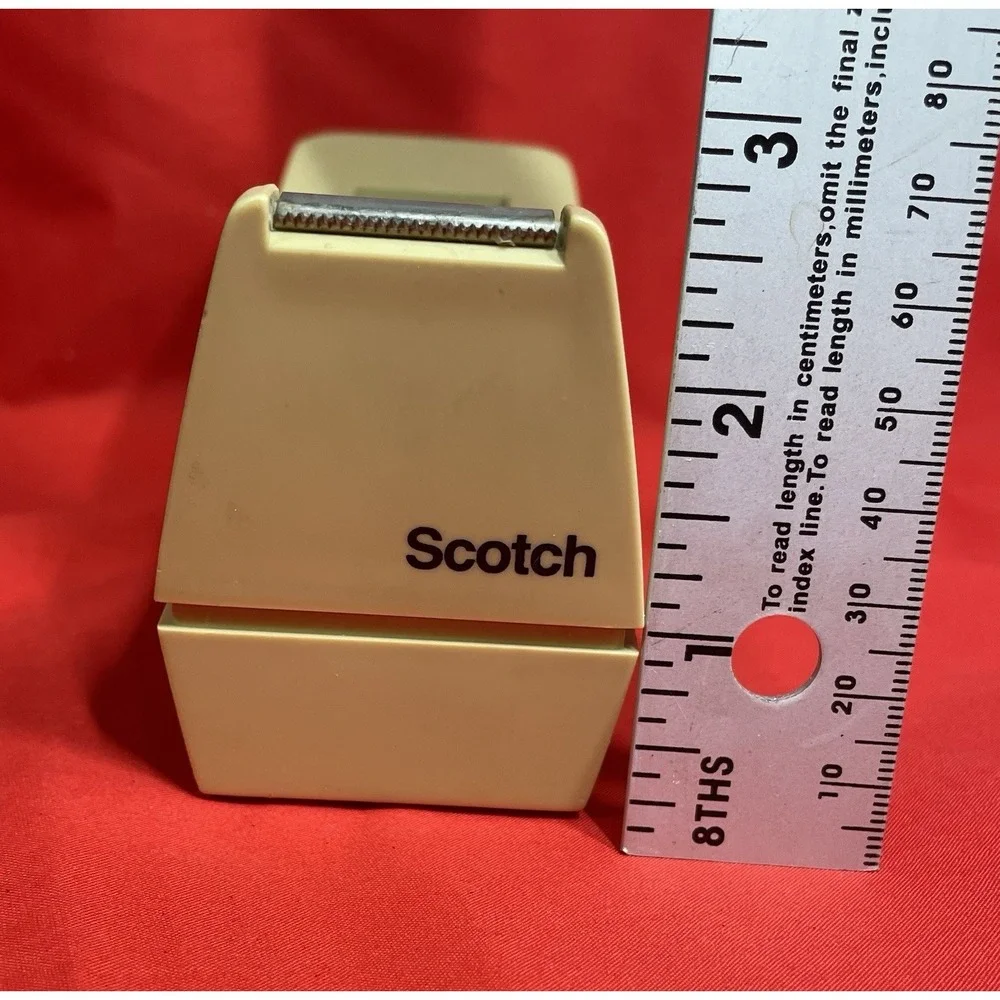 Scotch - Vintage Rare Tape Desk Dispenser M Sand Weighted Retro C38 3M